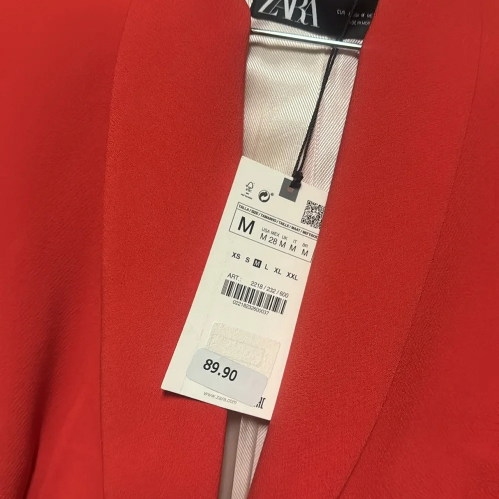 Zara Double Breasted Long Blazer Red Bloggers Favorite - Picture 12 of 15